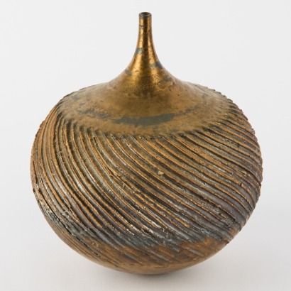 A John Parker Stem Vase with Manganese Glaze