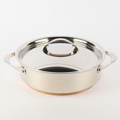 An Essteele Copper Base Covered Saute