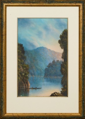 Wanganui River A framed Painting, Artist Unknown