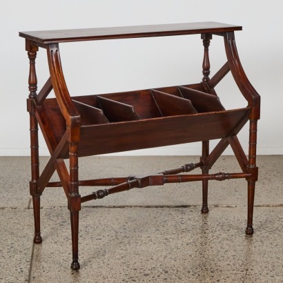 An Edwardian Mahogany Book Trough