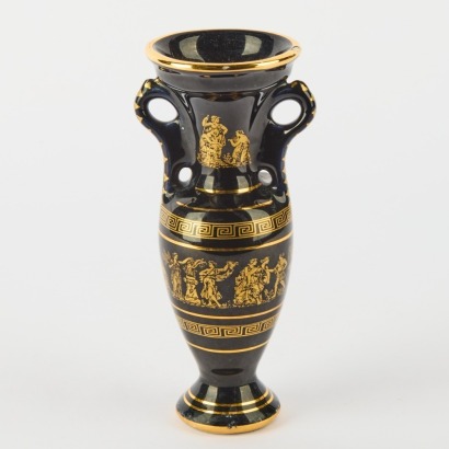 A Handmade Greek Amphora with 24k Gold Leaf