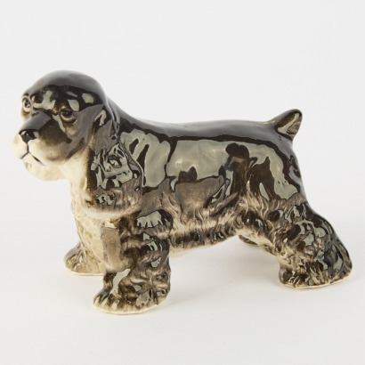 A Japanese Ceramic Spaniel