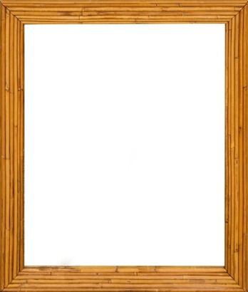 A 1970s Bamboo Framed Mirror