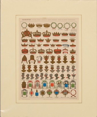 A Chromolithograph of French Heraldry, c. 1897