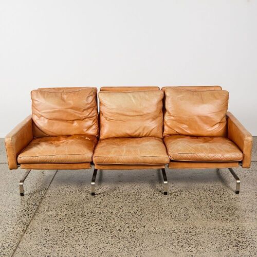 A Leather K31/3 Poul Kj&aelig;rholm Style Sofa