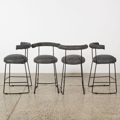A Set of Four Coco Republic Barstools
