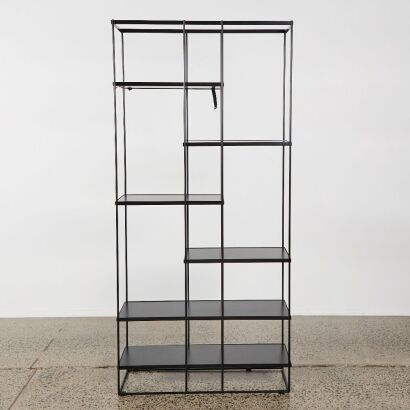A Staggered Metal Bookcase
