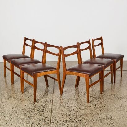 A Set of Six Mid-Century Dining Chairs