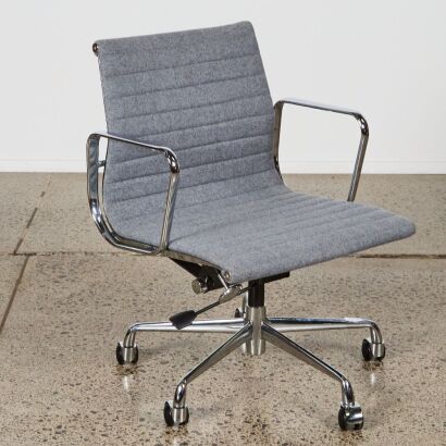 An Eames Style Desk Chair (In Grey Upholstery)