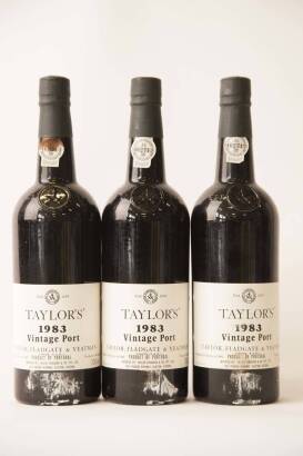 (3) 1983 Taylors Vintage Port, Oporto