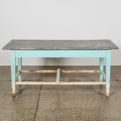 A French Zinc Topped Table