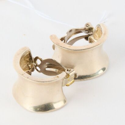 A Pair of Sterling Silver Clip On Earrings