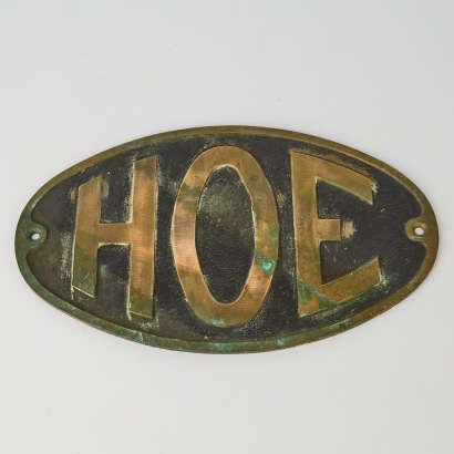 A Rare Hoe Company Bronze Advertising Sign