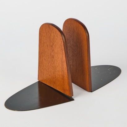A Pair of MCM Teak Bookends from Japan