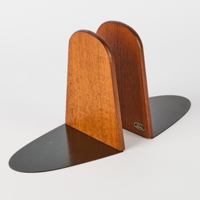 A Pair of MCM Teak Bookends from Japan