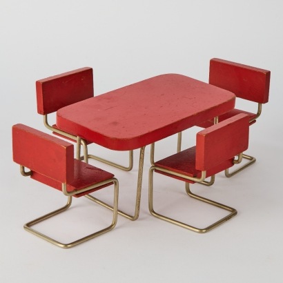 A Bauhaus Table and Chairs Miniature