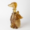 A Signed Crystal Chain Cast Glass Bird Dog Decanter c.2006 - 2