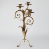 A Wrought-Iron There-Light Candelabrum