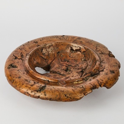 An Ancient Totara Burr Bowl Signed Pat Kelly