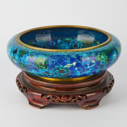 A Cloisonne Bowl on Stand