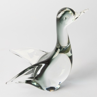 A 1960s Italian Murano Art Glass Duck by Franco Bottaro