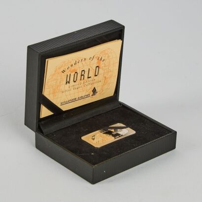 A Singapore Airlines &lsquo;Wonders of the World&rsquo; Fine Silver Bar