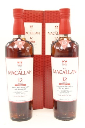 (2) The Macallan 110 Proof Sherry Oak Cask 12 Year Old Single Malt Scotch Whisky, Speyside, 55% ABV (NZ Exclusive) (GB)