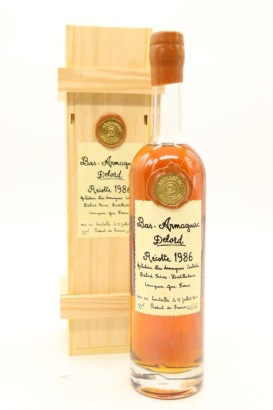 (1) 1986 Delord Vintage Bas Armagnac, France, 500ml, 40% ABV (GB)