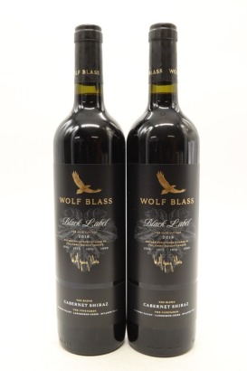 (2) 2018 Wolf Blass Black Label Cabernet - Shiraz, South Australia