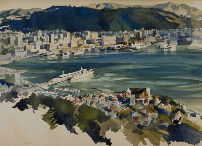 PETER MCINTYRE untitled (Wellington Harbour)