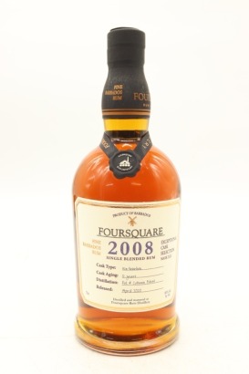 (1) 2008 Foursquare Rum Distillery 12 Year Old Exceptional Cask Selection Mark XIII Single Blended Rum, Barbados, 60% ABV
