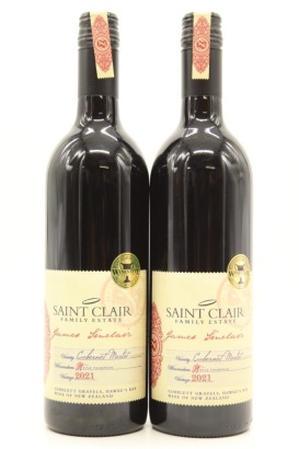 (2) 2021 Saint Clair James Sinclair Cabernet - Merlot, Gimblett Gravels