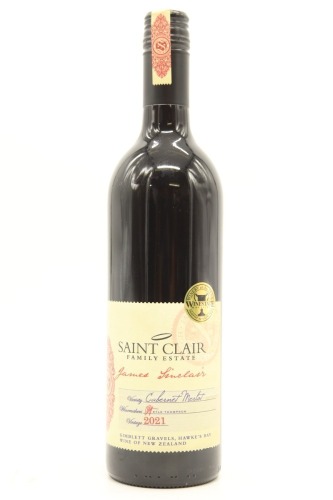 (1) 2021 Saint Clair James Sinclair Cabernet - Merlot, Gimblett Gravels