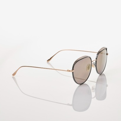 Jimmy Choo, Ello/S Black / Rose-tone Sunglasses with Case