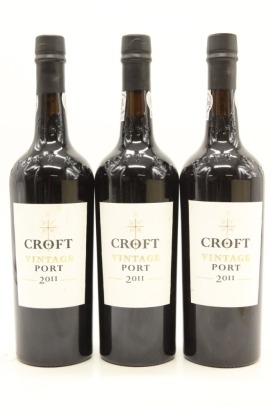 (3) 2011 Croft Vintage Port, 20.5% ABV [JR17]