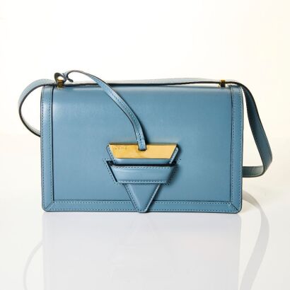Loewe, Stone Blue Calfskin Medium Barcelona Bag