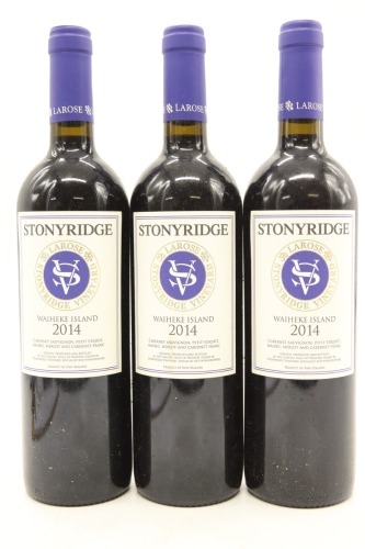 (3) 2014 Stonyridge Vineyard Larose, Waiheke Island