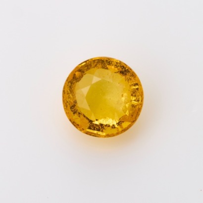 Loose, 1.56ct Round Cut Yellow Sapphire Stone
