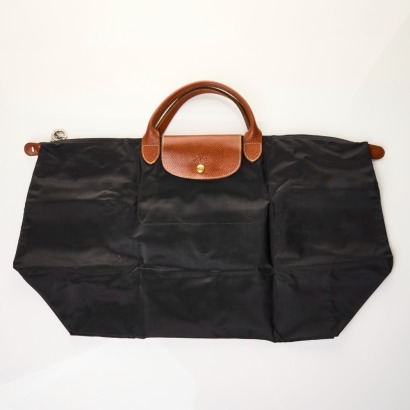 Longchamp, Le Pliage, Black Tote Bag