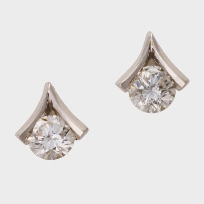 18ct White Gold, 0.40ct Diamond Stud Earrings