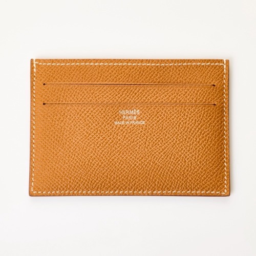 Herm&egrave;s, Gold Epsom Card Holder with Box, circa 2025