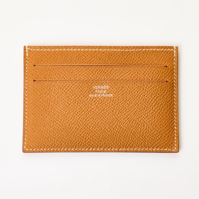 Herm&egrave;s, Gold Epsom Card Holder with Box, circa 2025