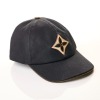Louis Vuitton, Black Canvas Day Cap with Box, Size L