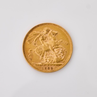 22ct Yellow Gold, 1899 Full Sovereign Coin