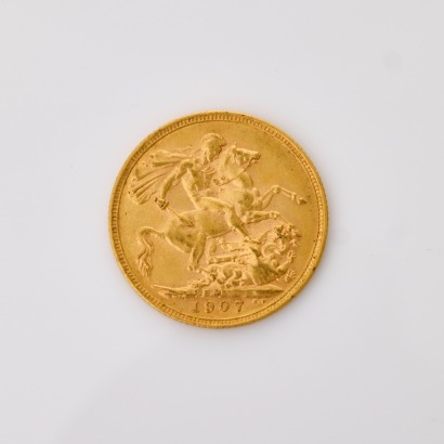 22ct Yellow Gold, 1907 Full Sovereign Coin