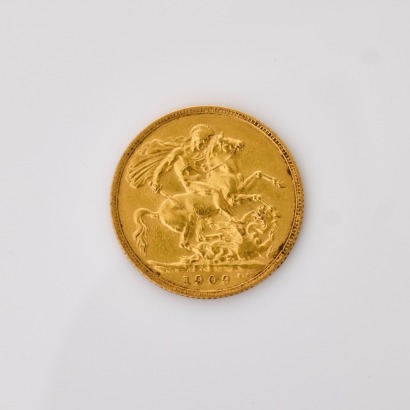 22ct Yellow Gold, 1909 Full Sovereign Coin