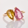14ct Rose Gold, 'Toi et Moi' 3.44ct Tourmaline Ring