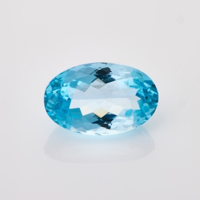 Loose, 16.07ct Oval Cut Blue Topaz