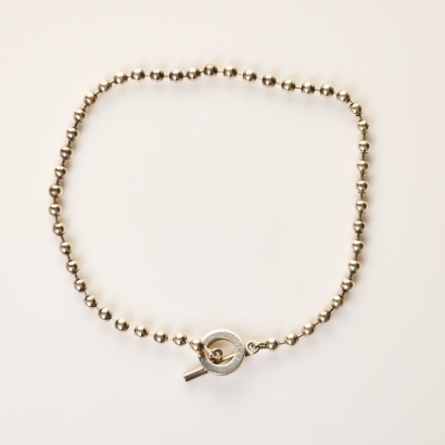 Gucci, 36cm Sterling Silver, Ball Chain Heart Choker