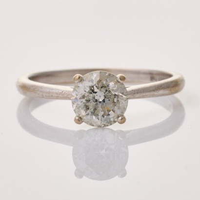 14ct White Gold, 1.00ct Diamond Solitaire Ring